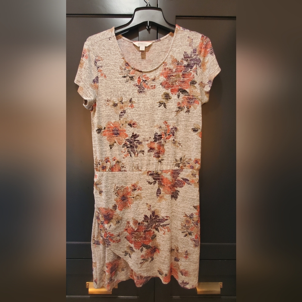 Market & Spruce Heather Gray Floral Dress